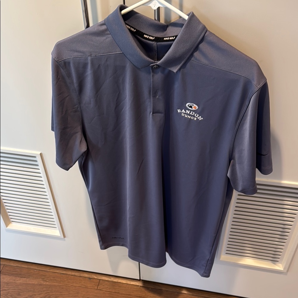 Nike Dri-Fit Golf Polo with Bandon Dunes Logo. Mens Medium.